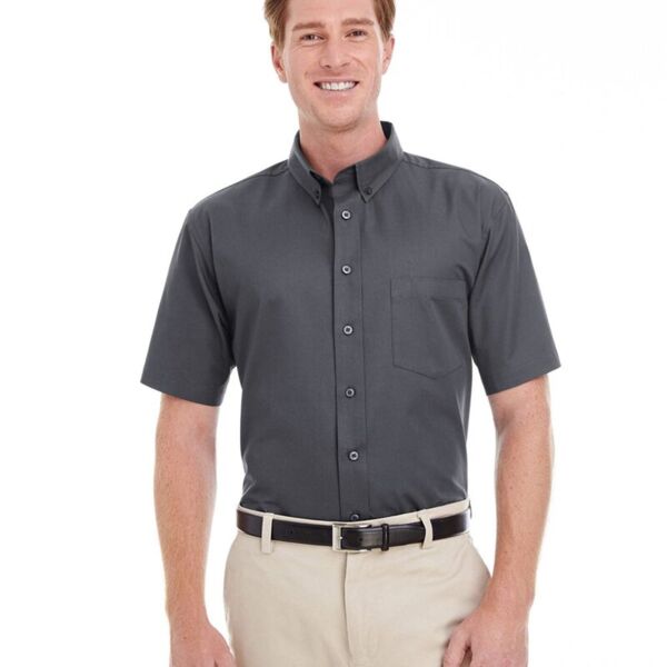 Men's Foundation Short Sleeve Cotton Twill Dress Shirt with Teflon Thumbnail