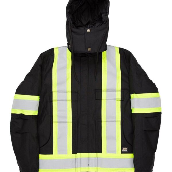 Tall Safety Striped Arctic Insulated Chore Coat Thumbnail
